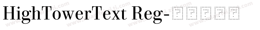 HighTowerText Reg字体转换